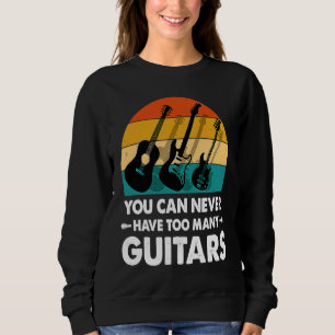 music with guitars sunset vintage guitars sweatshirt