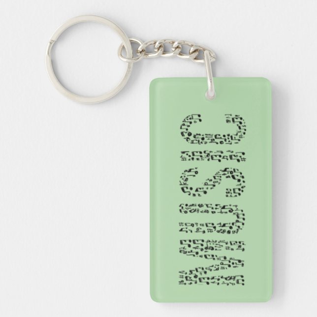 Music Word Key Ring (Front)