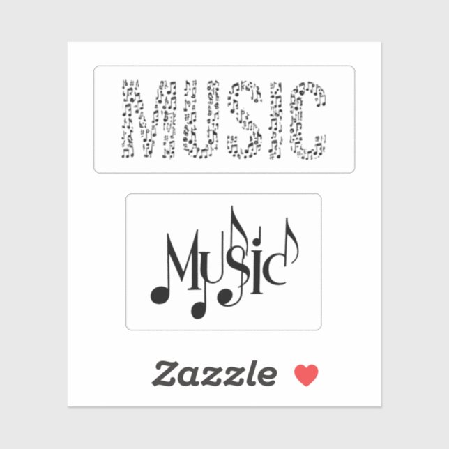 Music Word Sticker Set (Sheet)