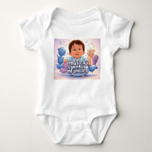 Música y cuentos infantiles baby bodysuit