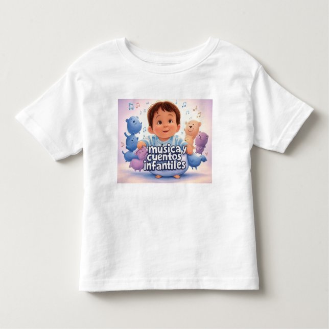 Música y cuentos infantiles toddler T-Shirt (Front)