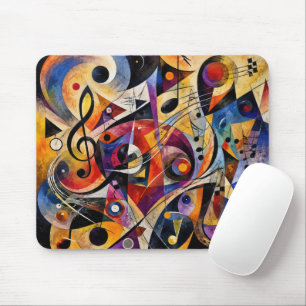 Musical Abstract Art Kandinsky Style  Mouse Pad