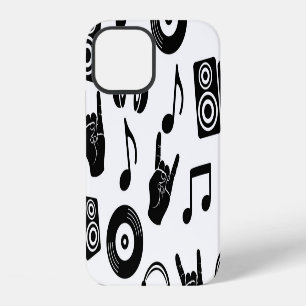 Musical Accessories: Monochrome Vintage Pattern. iPhone 12 Case