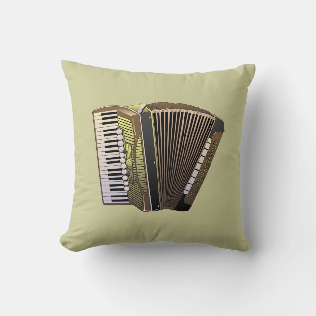 MUSICAL ACCORDION ILLUSTRATION CUSHION (Front)