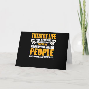 Musical Acter Actress Nerd Drama Acting  Men Women Card