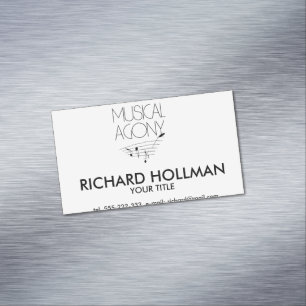 Musical agony magnetic business card