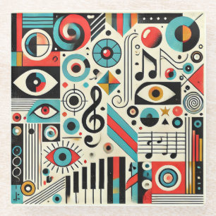 Musical and Artistic Elements Glass Coaster