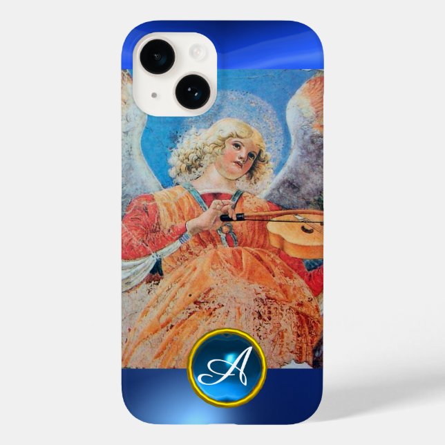 MUSICAL ANGEL , Blue Sapphire Monogram Case-Mate iPhone Case (Back)