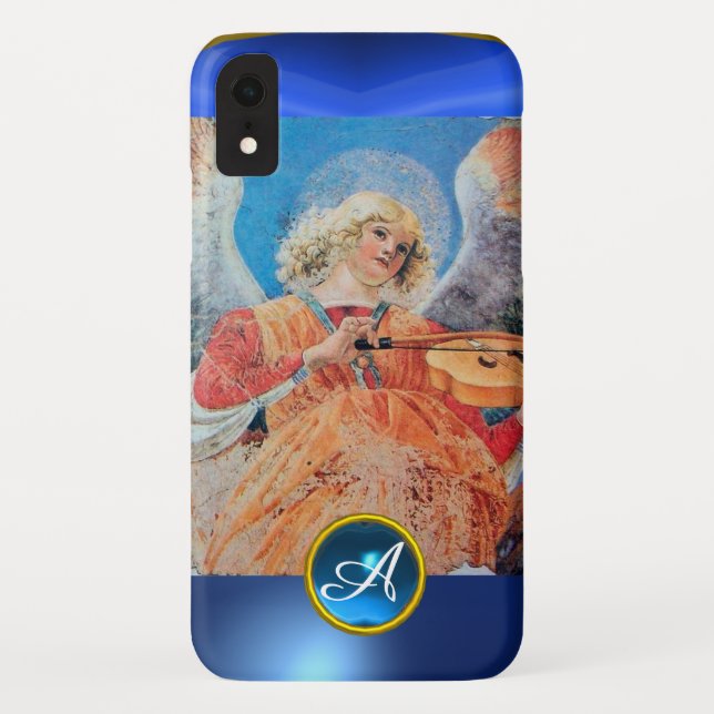 MUSICAL ANGEL , Blue Sapphire Monogram Case-Mate iPhone Case (Back)