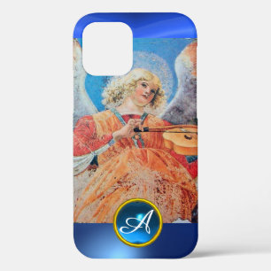 MUSICAL ANGEL , Blue Sapphire Monogram iPhone 12 Case