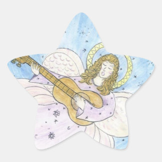 Musical Angel Star Sticker