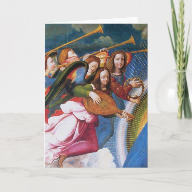 MUSICAL ANGELS FROM THE CORONATION OF THE VIRGIN HOLIDAY CARD (Front)