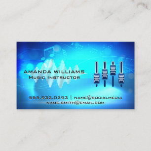 Musical Background Channel Controller Business Card