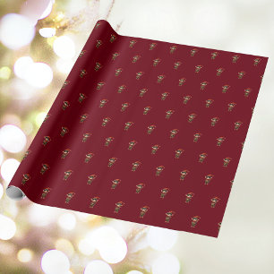 Musical Boy Christmas Elf Wrapping Paper