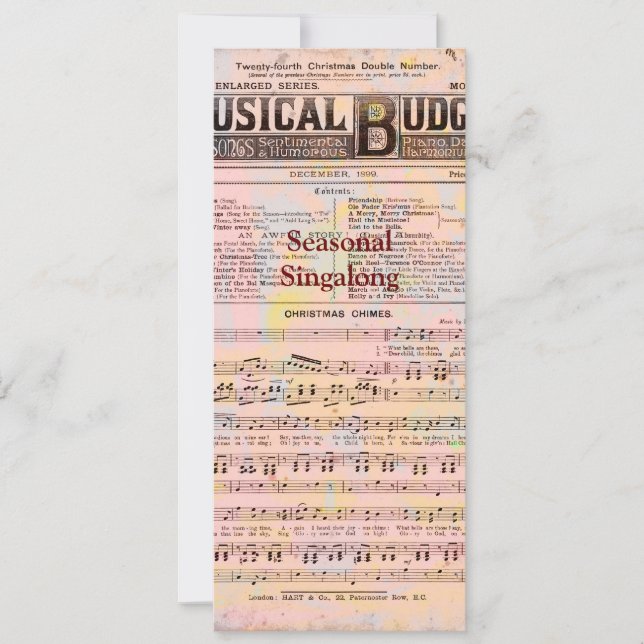 Musical Budget Christmas Invitation (Front)