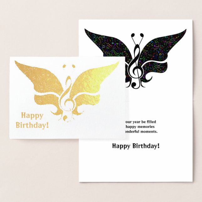 Musical Butterfly Birthday Card (Display)