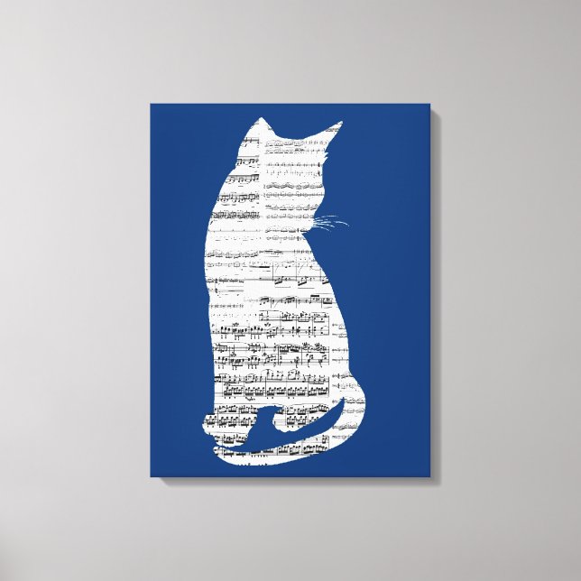 Musical Cat Canvas Print (Front)