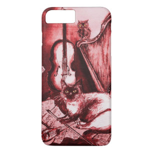MUSICAL CAT ,Red and White Case-Mate iPhone Case
