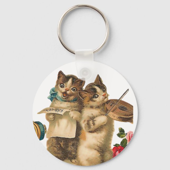 Musical Cats Key Ring (Front)