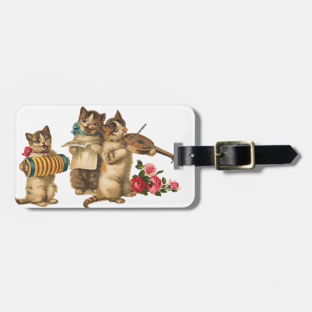Musical Cats Luggage Tag (Front Horizontal)