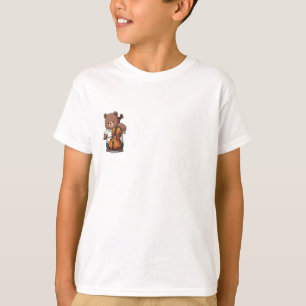 Musical Cello Playing Teddy Bear Kids T-Shirt