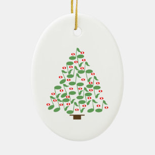 Musical Christmas Tree Ceramic Tree Decoration