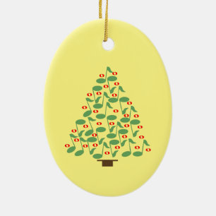 Musical Christmas Tree Ceramic Tree Decoration