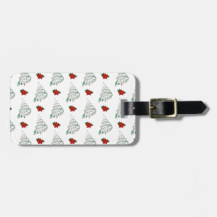 Musical Christmas Tree Luggage Tag