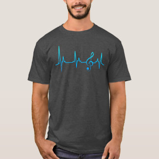 Musical Clef My Heart Beats for Music Sheet Music T-Shirt