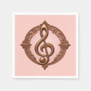Musical Clef Note Napkin