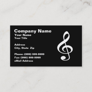 Musical Clef Symbol Business Card