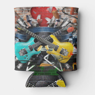 Musical Collage: Colourful Rhythmic Background. Can Cooler