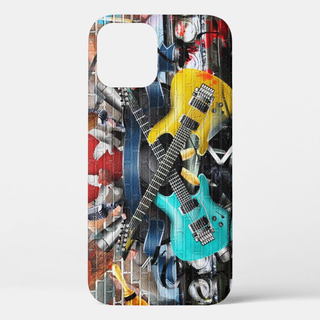 Musical Collage: Colourful Rhythmic Background. Case-Mate iPhone Case (Back)