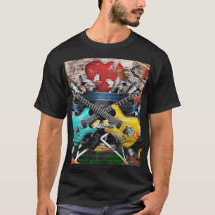 Musical Collage: Colourful Rhythmic Background. T-Shirt