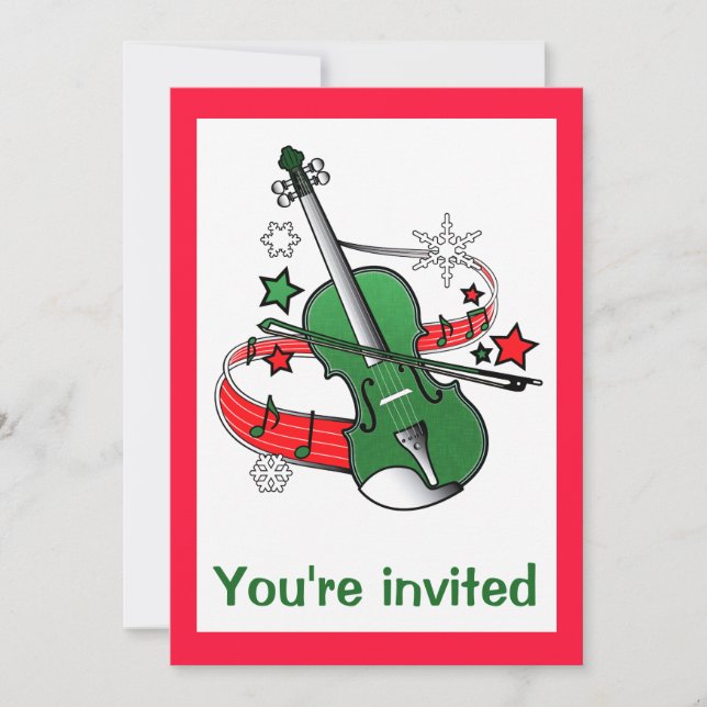 Musical Concert with Violin Invitation (Front)
