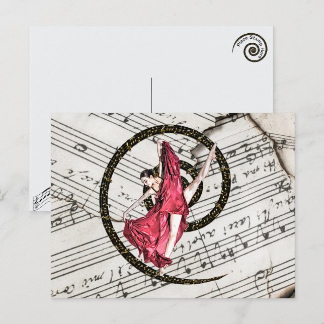 Musical Dancer Postcard (Front/Back)