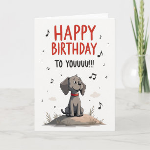 Musical Dog Birthday Card
