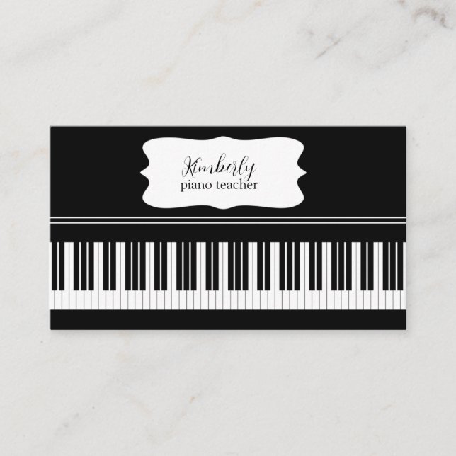 Musical Elegance Business Card (Front)
