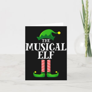 Musical Elf Matching Family Group Christmas Party Card