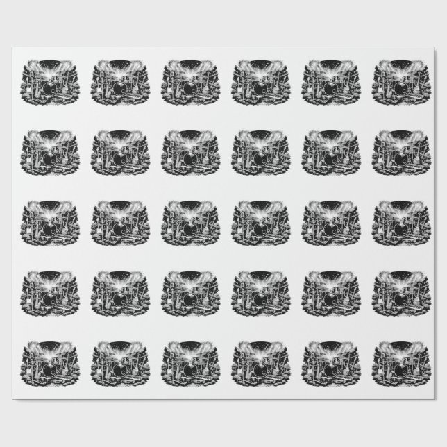 Musical Equipment Wrapping Paper (Flat)