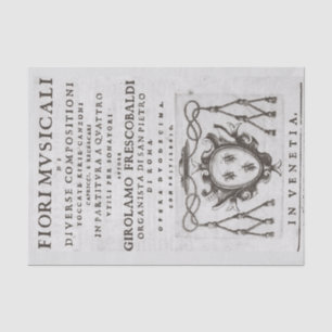 Musical Flowers Italian Baroque Music Decoupage Tissue Paper