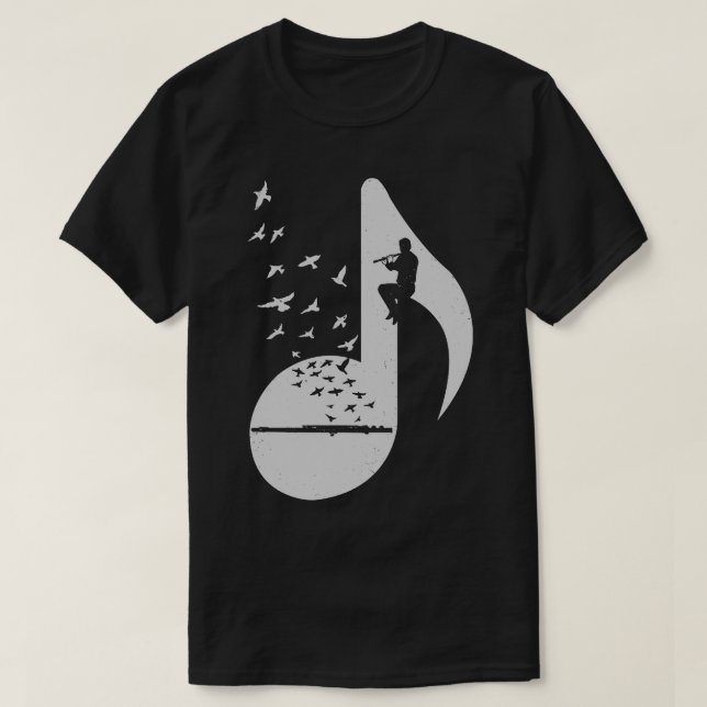 Musical Flute T-Shirt (Design Front)