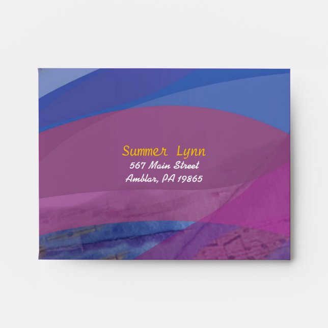 Musical Flying Dove Custom Small RSVP Envelope (Front)