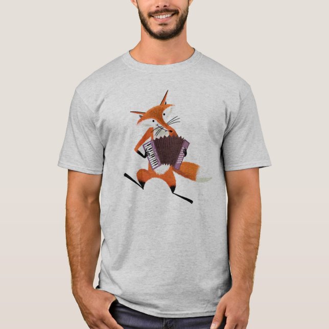 Musical fox illustration T-Shirt (Front)