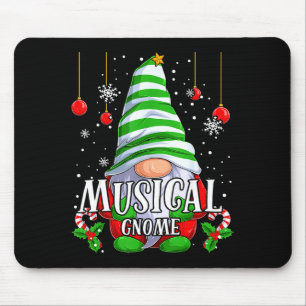 Musical Gnome Christmas Pajamas Matching Family Gr Mouse Pad