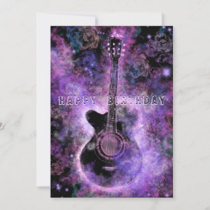 Musical Guitar Birthday Card