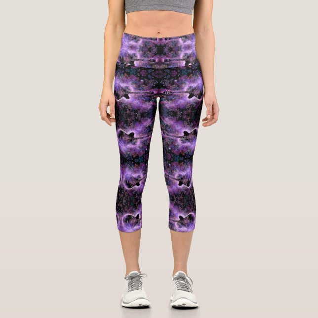 Musical Guitars Capri Leggings (Front)