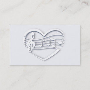 Musical heart business card