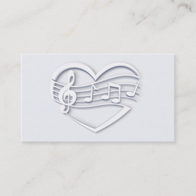 Musical heart business card (Front)