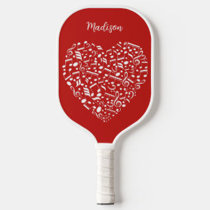 Musical Heart custom name & colour Pickleball Paddle